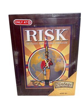 Hasbro Risk Vintage Game Collection Wooden Bookshelf Board Game New Sealed